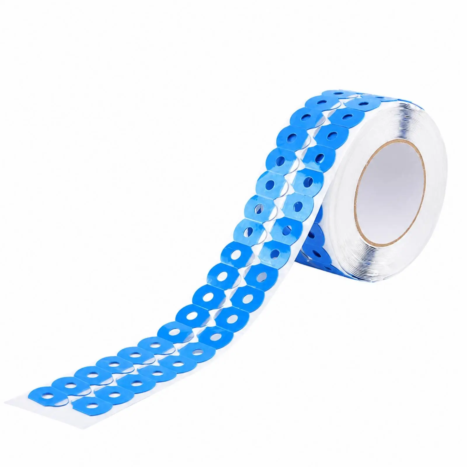Eyeglass Lens Blocking Pad Roll with Strong PE Adhesive 1000 Blue Pads on Backing Tape for Precision Lens Shaping Work