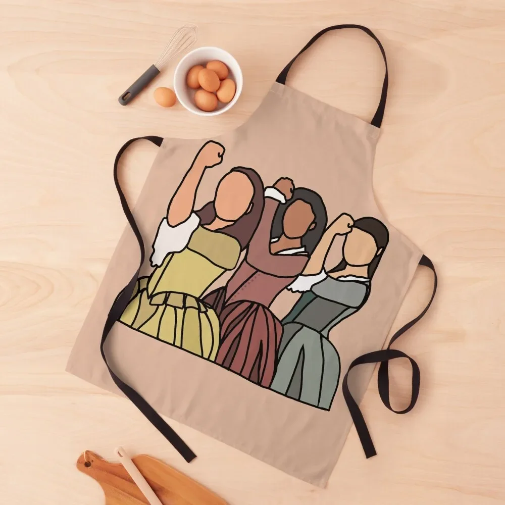 Schuyler Sisters Apron Trim Cloth household woman Waterproof women Chef Uniform Apron