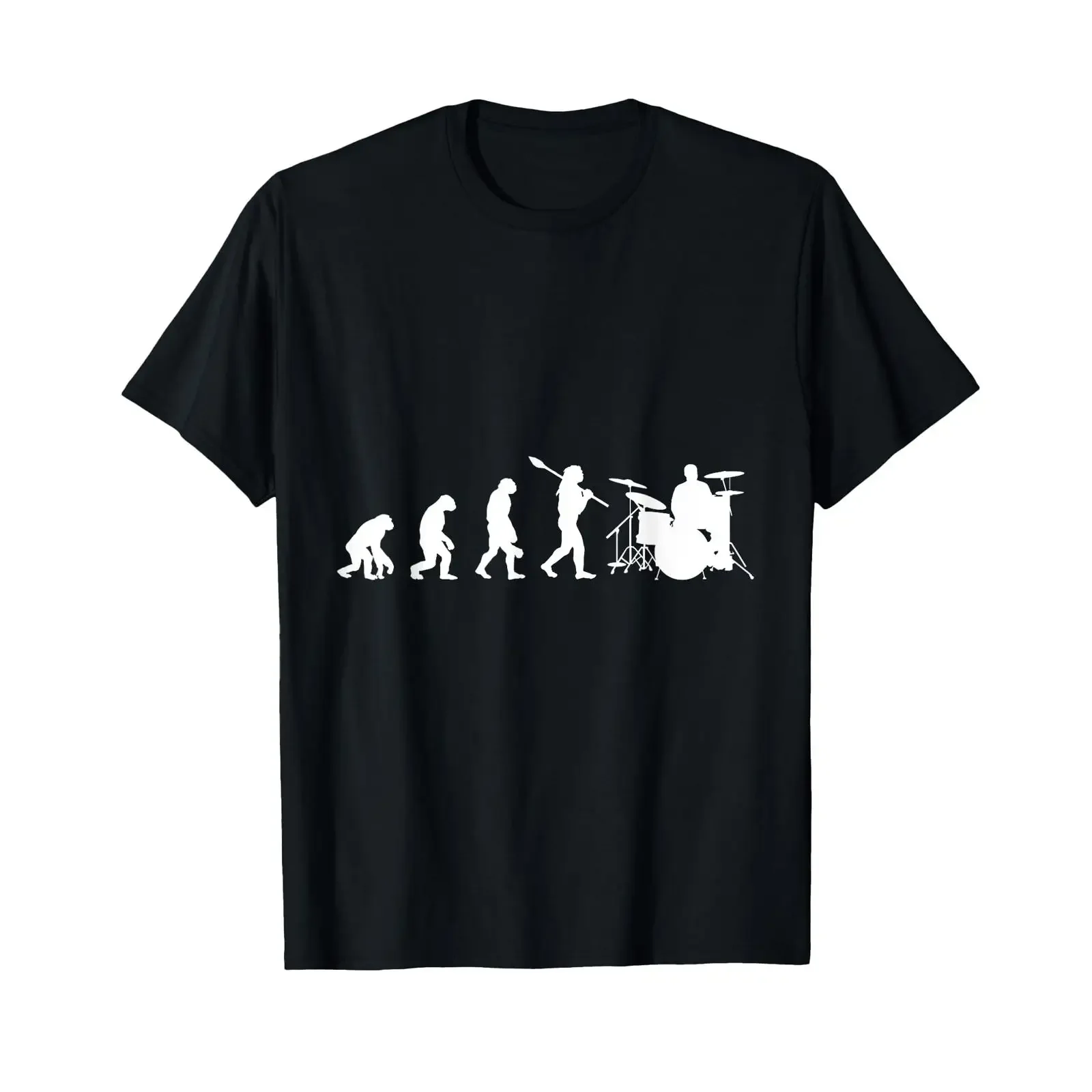 Evolution Drum Kit T Shirt for Drummers vintage Washed Stylish Soft Unisex homme Top For Everyday Wear fashion Versatile