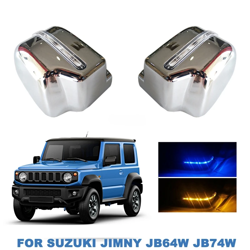 

Car Rear View Mirror Cover Side Wing Mirror Cap Shell With Turn Signal Light For Suzuki Jimny Jb64 JB74 2018-2020