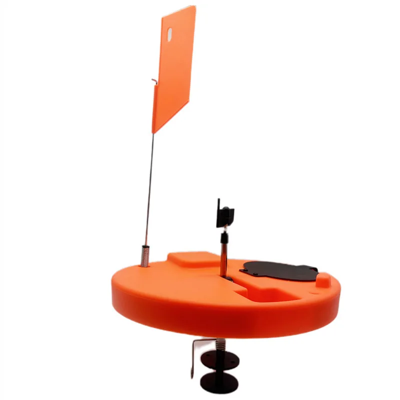 Ice Fishing Tip-Up Automatic Flag Anti-Freeze Float Orange Red Fixed Point Winter Fishing Gear