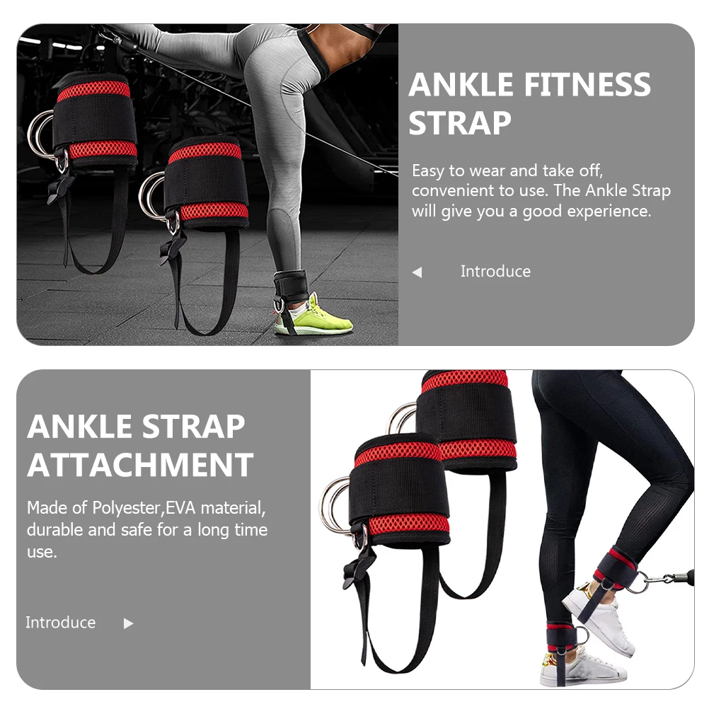 

Ankle Buckle Bind Strap Fitness Accessories Cable Attachments for Gym Straps Machines Bands with Multifunction
