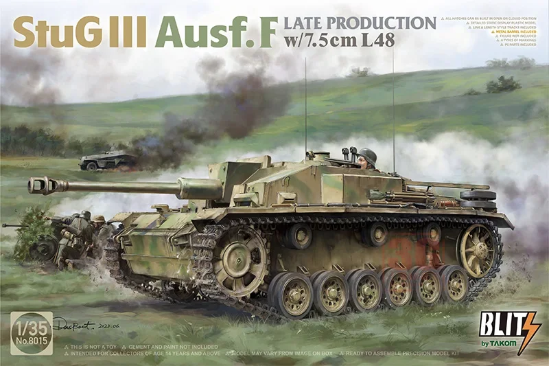 TAKOM assembled tank model kit 8015 StuG III Ausf. F Late Production w/7.5cm L/48 1/35