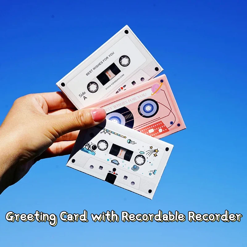 Greeting Card With Recordable Recorder DIY Greeting Post Card Sound 30/60 Seconds Voice Chip Audio Recorder Music Gift Toy