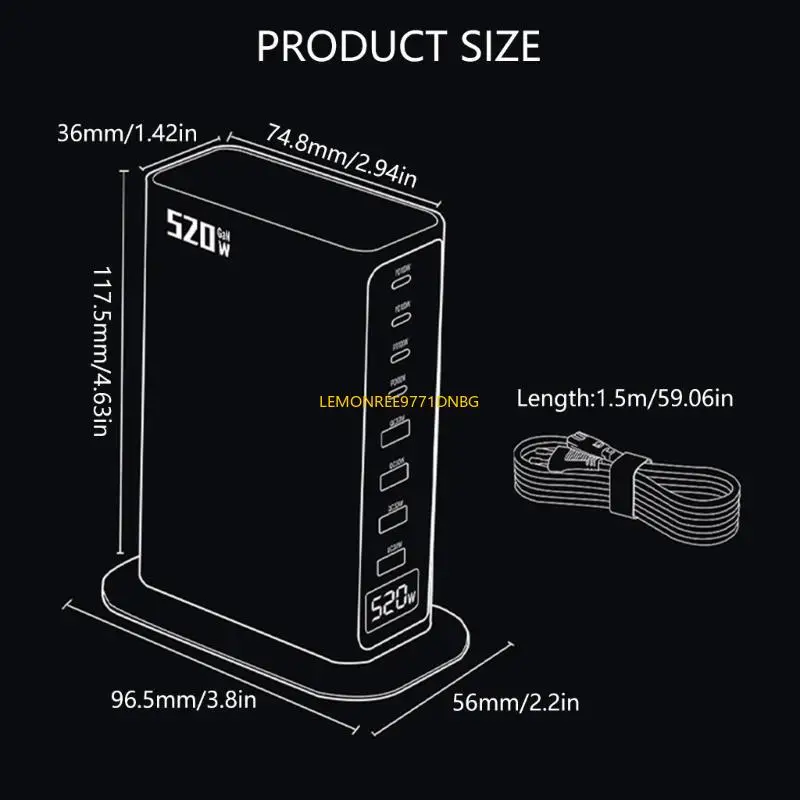 

D7YC 520W USB Type C GANS Зарядка.