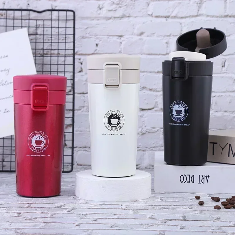 Cafe Car Thermos Mug for Tea Water Coffee Leak_Proof Travel Thermo Cup Coffee Mug 510ML Double Stainless SteelThermo ﻿