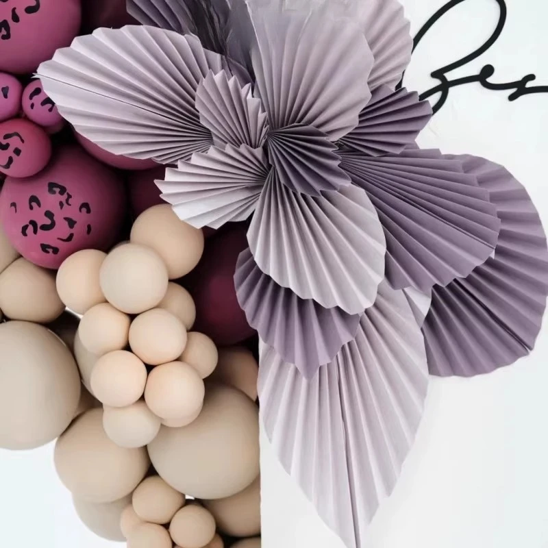 Wedding Guide Origami Fan Pendant Colorful Folding Fan Hanging Paper Garlands Backdrops for Birthday New Year Party Shop Decor
