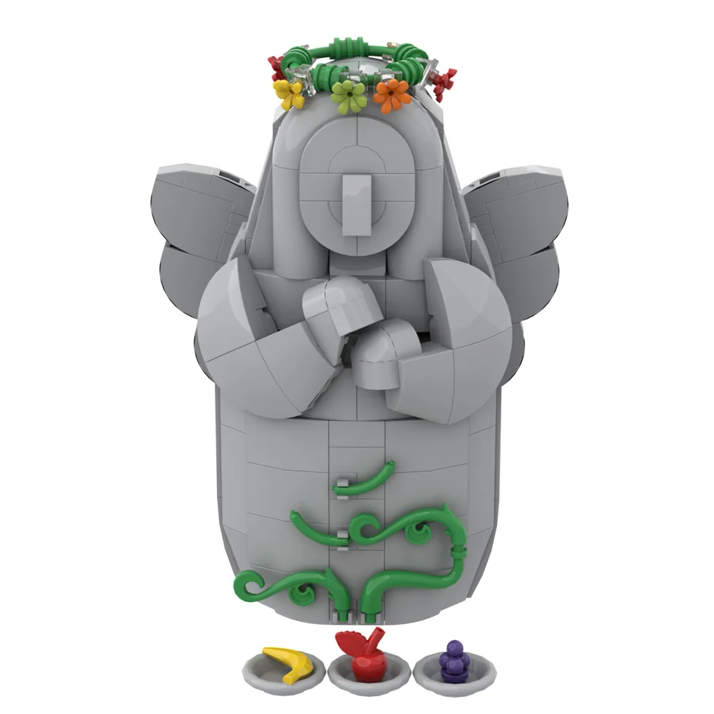 MOC Ｇoddess Statue Figure Model Building Blocks Zeldaed Game Map Blessing and Praying Goddess Statue Sculpture Bricks Toy Gift