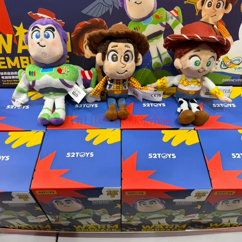 52toys New Blind Box Plush Doll Toy Story 5 Hug Me Series Buzz Lightyear Woody Jessie Cute Anime Action Figures Mystery Box Gift