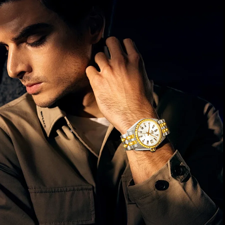 ساعة ميكانيكية أوتوماتيكية للأعمال كلاسيكية من Deesio ، حركة يابانية ، ساعات يد للزوجين ، مقاومة للماء ، علامة تجارية فاخرة ، 50 متر