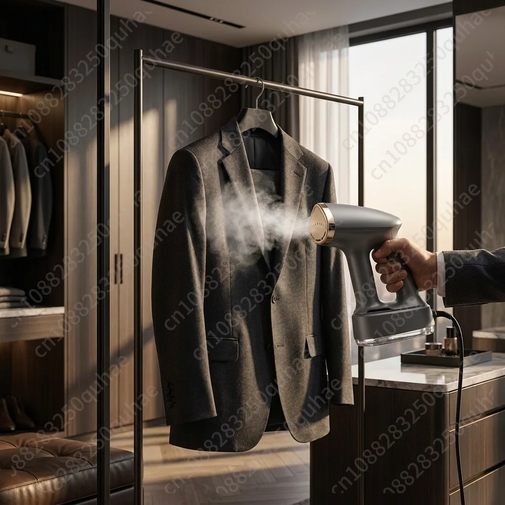 Suction steam ironing machine, portable steam brush for clothes, handheld garment steamer for home use