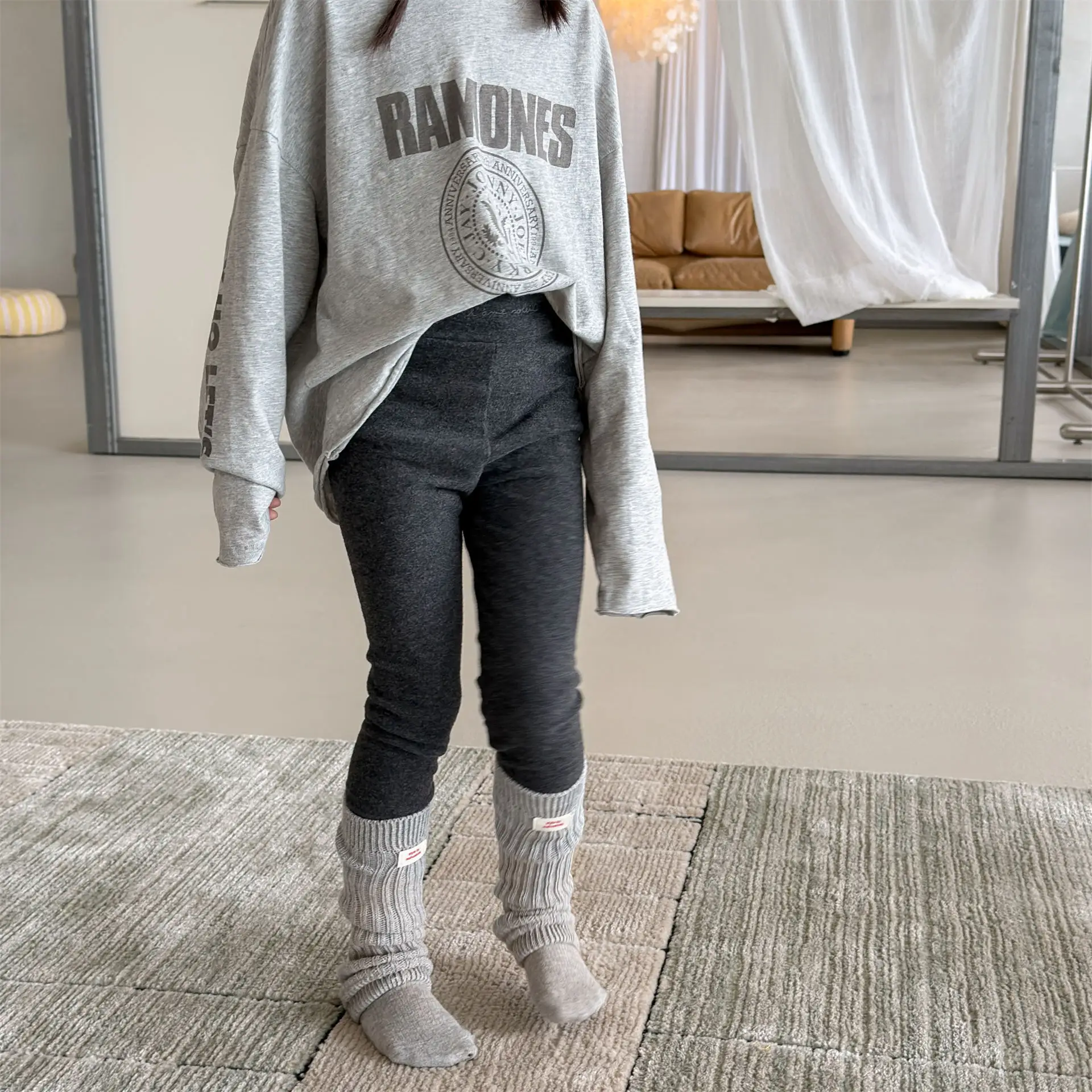 2026 Autumn New Children Cotton Leggings Baby Versatile Casual Pants Solid Girls High Waisted Leggings Kids Clothes