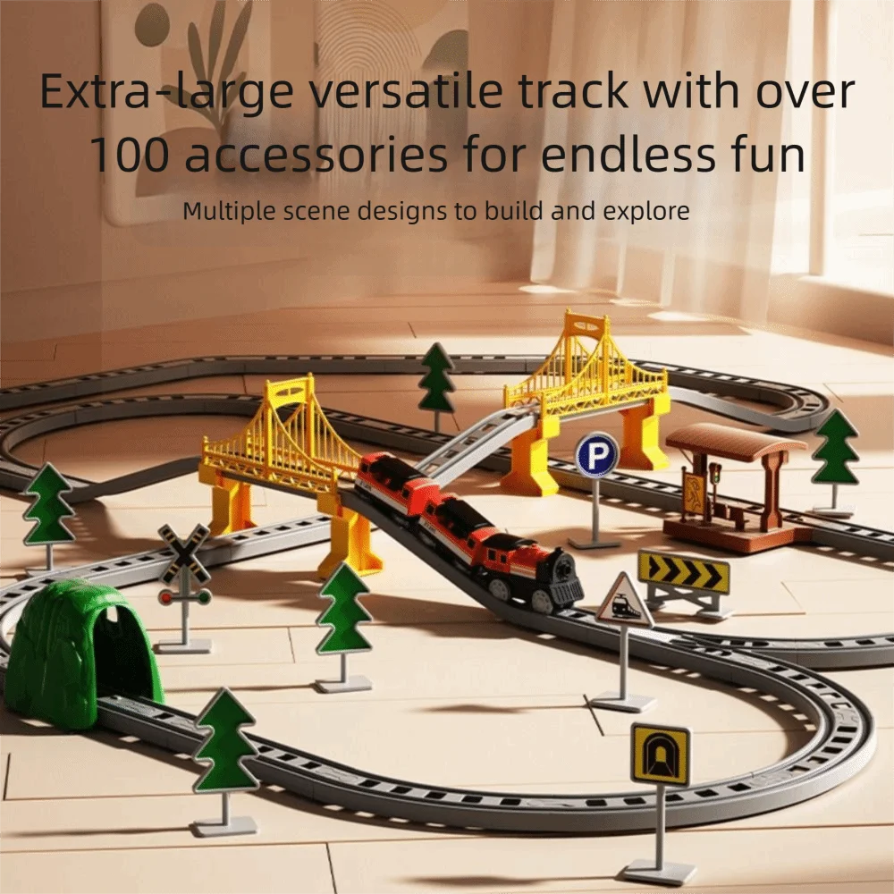 

Электрический электропоезд, сборка дизайна, образовательные особенности, игрушки для железнодорожных дорожек, модель системы гусениц, стиль моделирования