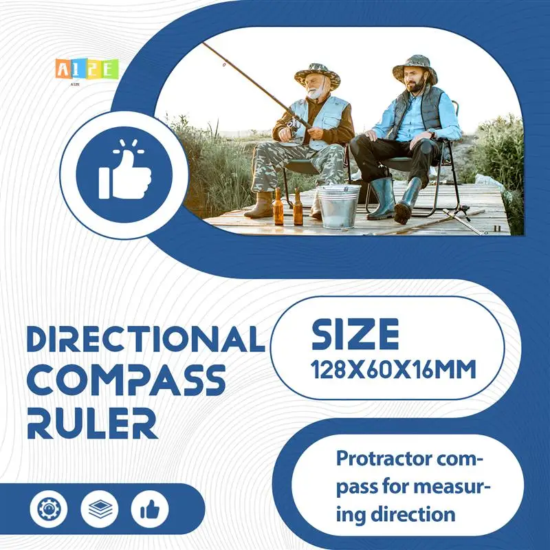 A12E-قاعدة حاكم البوصلة خريطة مقياس المكبر مع حزام التخييم المشي لمسافات طويلة OCOMP7198