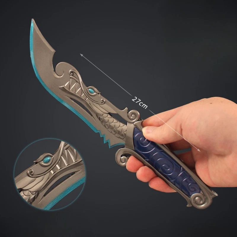10.63in Valorant Perifere Blade van de Draak Perifere Spel Metalen Model Wedergeboorte Zakmes Collectible Speelgoed Gift Ornament