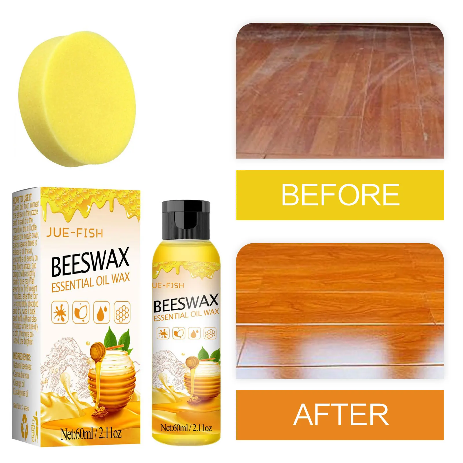 Floor Cleaning Wax Furniture Polishing Beeswax Removing Scratches Wooden Floor Cleaning Maintenance Wood Product Brightening Wax