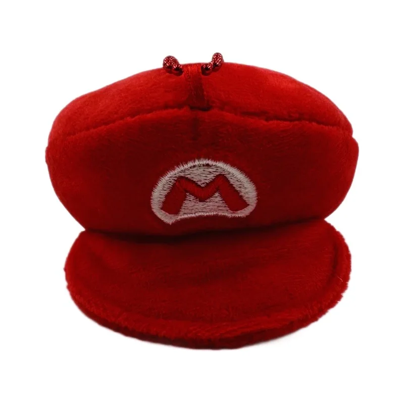 애니메이션 게임 슈퍼 마리오 루이지 모자 키 체인 패션 귀여운 열쇠 고리 Samll 인형 소년과 소녀를위한 생일 선물 Keyholder 장식품