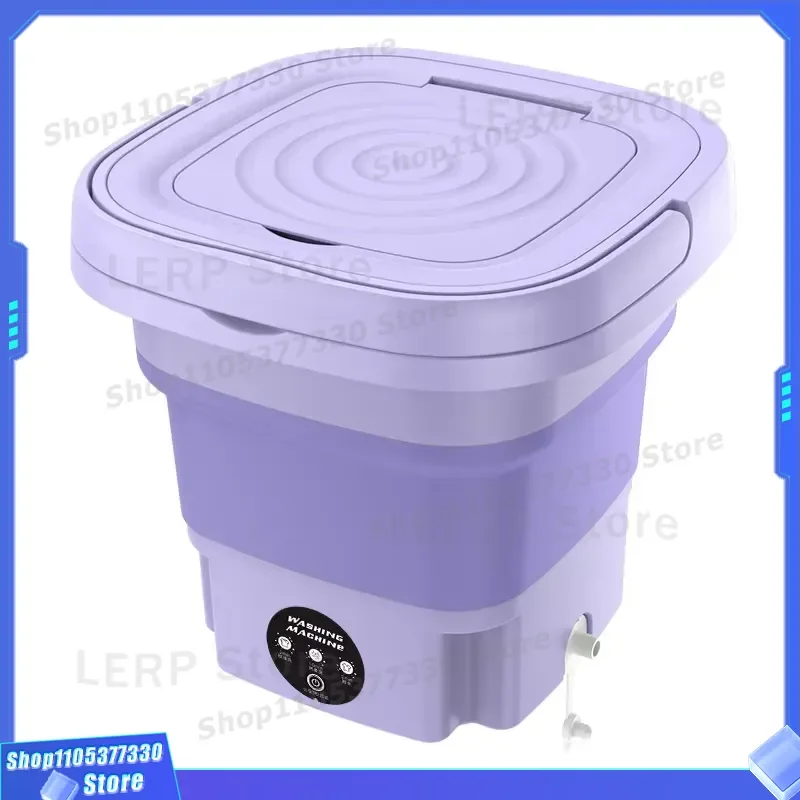 Portable Mini Washing Machine for Underwear Socks Baby Clothes Small Bucket Semi Automatic Dehydrator Compact Laundry Device 6