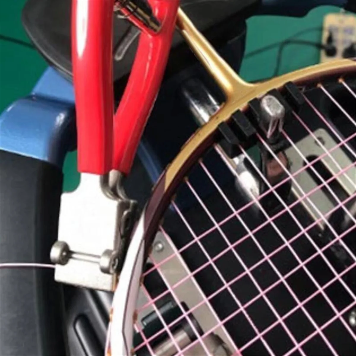 At59 máquina de amarrar começando profissional universal cabeça larga braçadeira para acessórios raquete badminton tênis preto