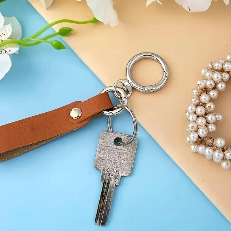 2 Sets Round Spring Snap Carabiner Clip O Rings Swivel Trigger Hook Metal Clasps Keychain for Handbag Lanyards DIY Crafts view 4