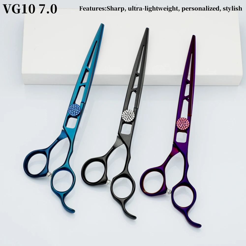 7 Inch Professional Barber Scissors vg10 Steel Multifunctional thinning scissors Salon Supplies Tools 5.5-6-6.5-6.8