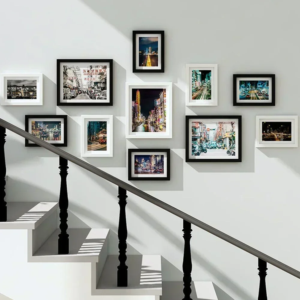 11pcs Wooden Photo Frames 5x7 inch Wall Mounted Set