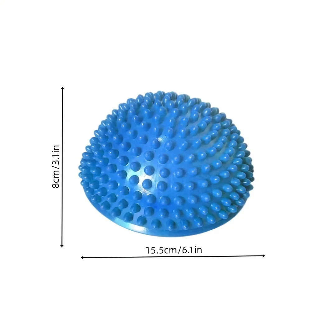 1pc Fitness Yoga Ball, PVC Sensory Training Ball, Half Round Ball, Balance Training Ball, Tactile Massage Ball