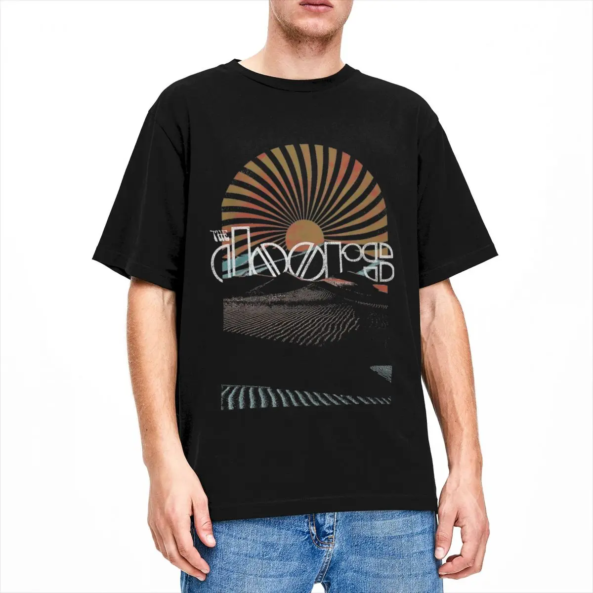 Desert Daybreak Doors Band Merch Shirts for Men Women Fashion Pure Cotton Printed Tops