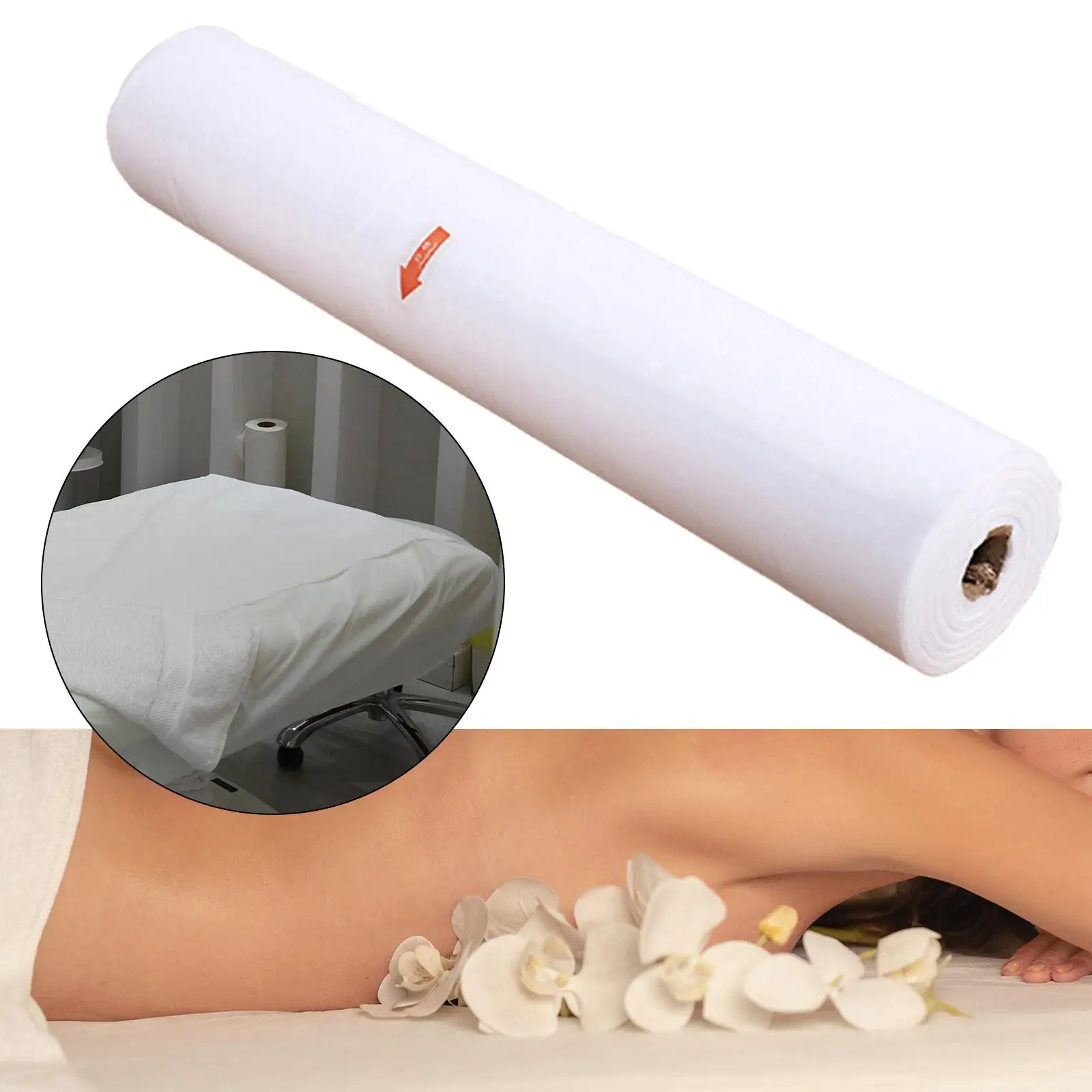 100Pcs/Roll Disposable Non-Woven Bed Sheets Waterproof Massage Table Cover for Spa, and Exam Tables, 22X28inch