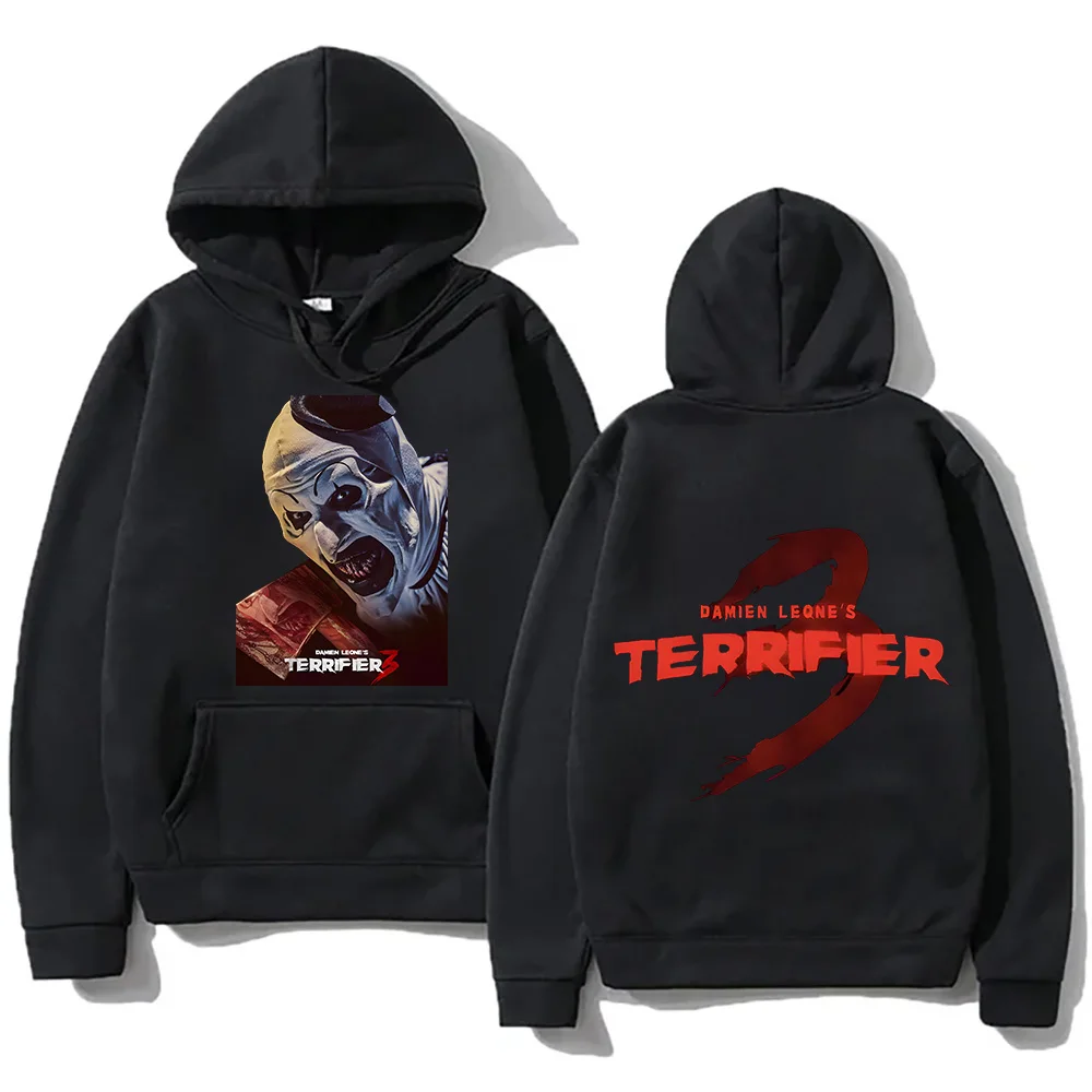 Men Women's Clothing Horror Movie Terrifier3 Hoodie Danien Leqne's 2024 New Pullover Unisex High Street Sweatshirt Casual Hooded