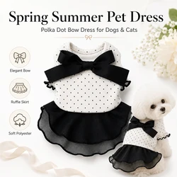 Ropa de verano con lazo para gatos y perros – Falda con volantes
