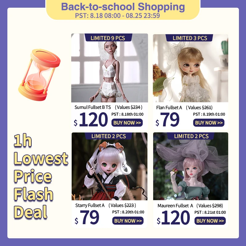 

Fantasy Angel Joybjd Toys On Sales 1 Hour lowest Price Limited Time Flash Deal Bjd Doll Fullset PST Aug 18th to Aug 25th