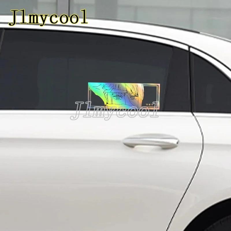 Car Interior Stickers Japanese Anime Girl Stickers Weather Proof Holographic Stickers Automatic Decoration