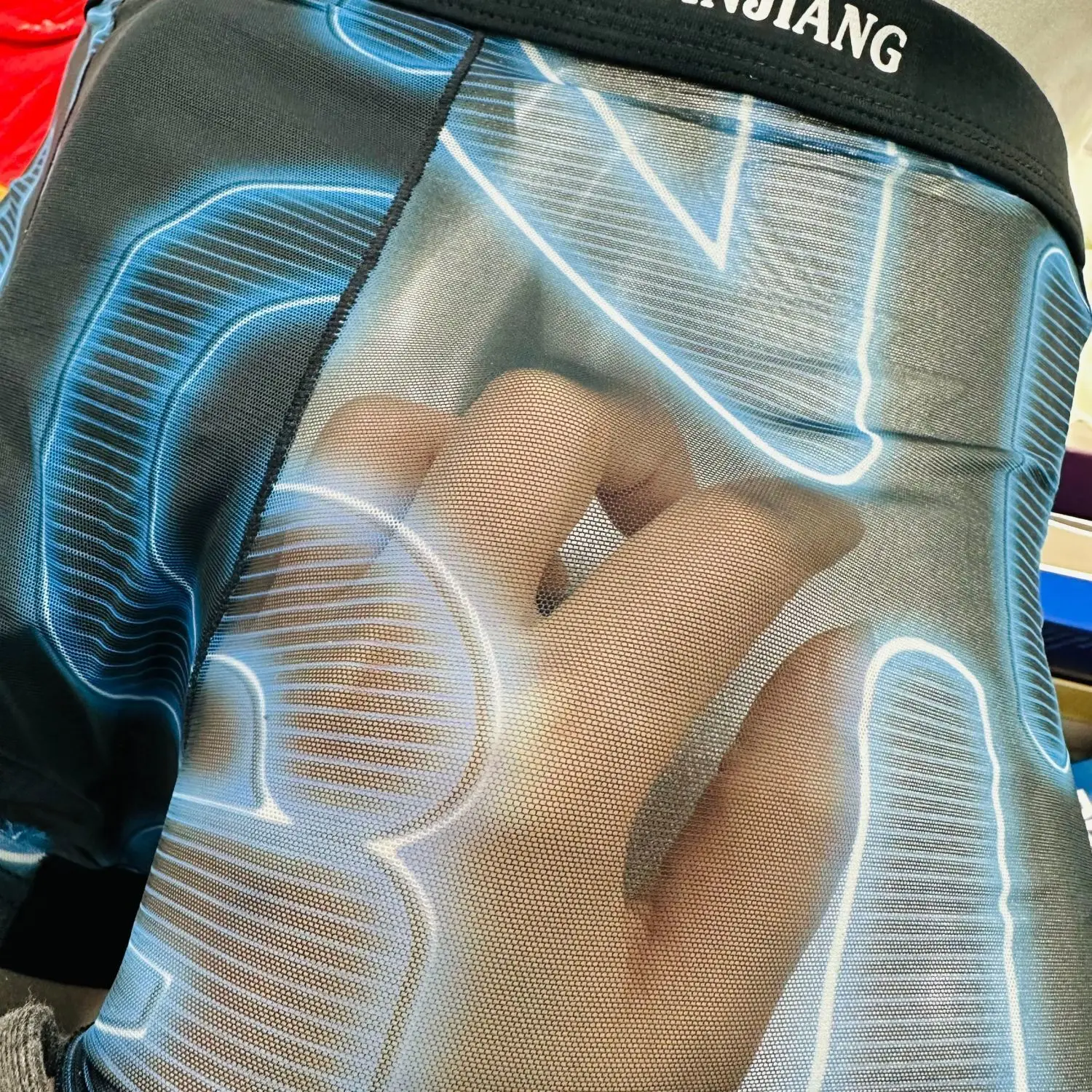 2pcs Glossy See Through Men Tight Lingerie Panties Plus Size Underwears Sexy Briefs Shorts