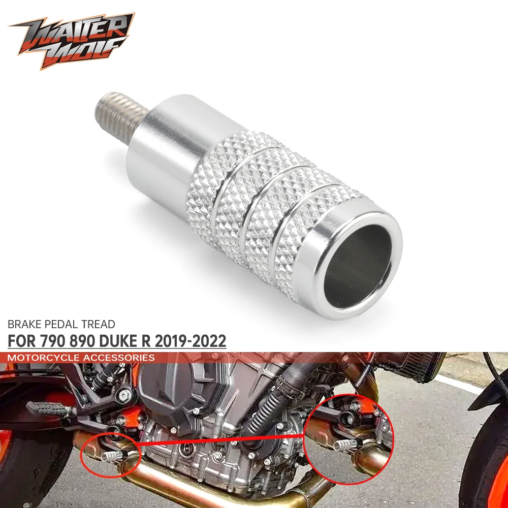 Right Brake Lever Pedal Tread For 790 890 DUKE R 2019-2022 2021 Motorcycle Accessories Gear Head Foot Rest Adapter CNC Aluminum