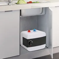 6L 1.5KW Compact Electric Water Heater IPX4 Waterproof Stainless Steel Water Heater 30-65℃ 220V for Bathroom Kitchen Under Sink