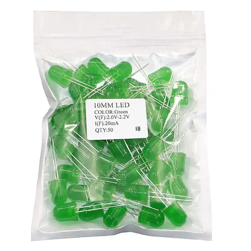 F10 10mm LED emitting Diode red white yellow green blue 3v Led Assorted kit set