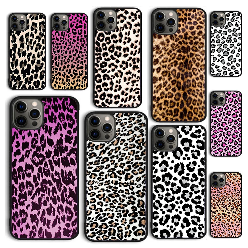 Autumu Leopard Cheetah print Phone Case Cover for iPhone 16 15 12 mini 11 13 14 Pro Max SE 2020 Apple 6S 7 8 Plus Coque