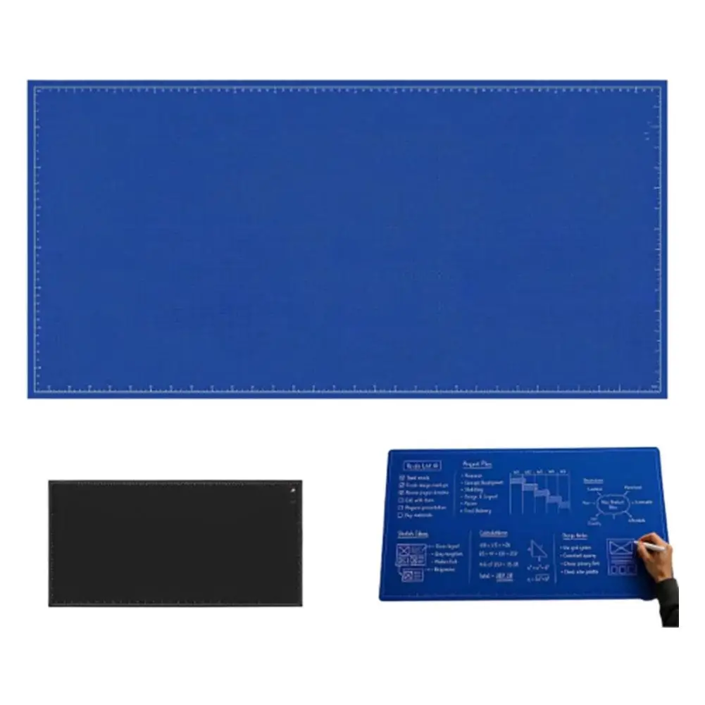 Reusable Writing Desk Mat / Dry Erase Desk Mat / Silicone Whiteboard Desk Pad / Rounded Corners Writing Desk Pad Home Office
