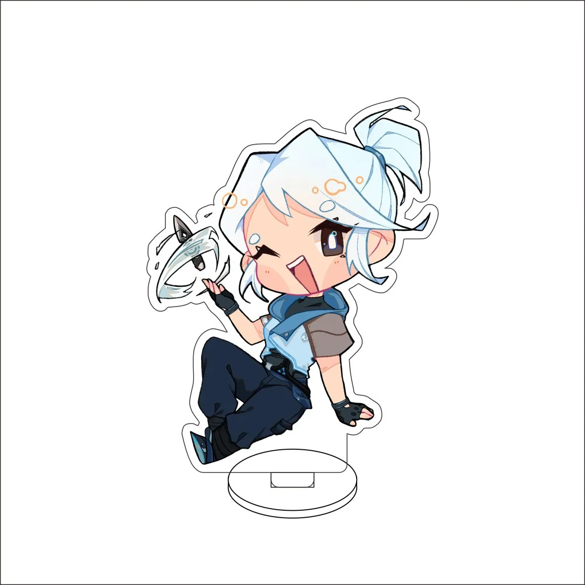 10CM Anime Game VALORANT Cos Breach Omen Reyna Skye Neon Killjoy Sage Raze Jett Figure Acrylic Stand Cute Gifts Ornaments - view 6