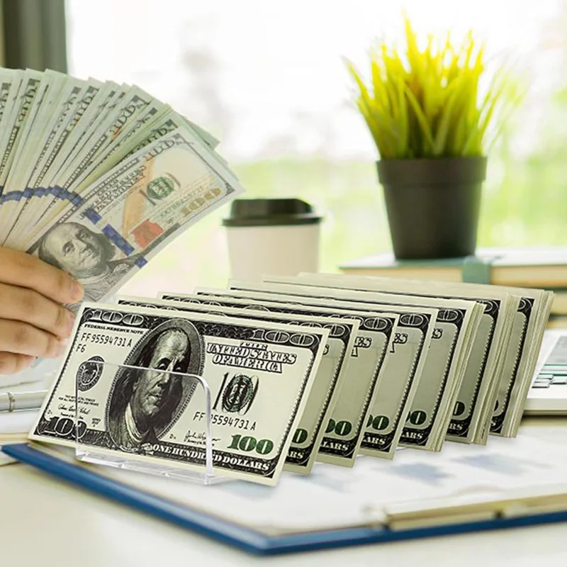 4-Plastic Eyeshadow Palette Makeup Organizer-Slot File Mail Organizer Clear Desktop Bill Divider Holder Cosmetic Accessor