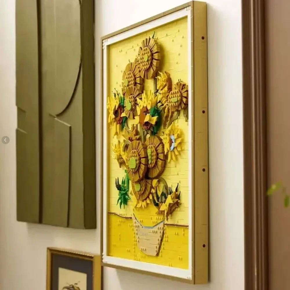 【ساخن】لوحة فنية جديدة شهيرة عالميًا لعباد الشمس فان جوخ 31215 نموذج لبنات البناء ديكور إبداعي ألعاب هدايا هدايا عيد الميلاد #4