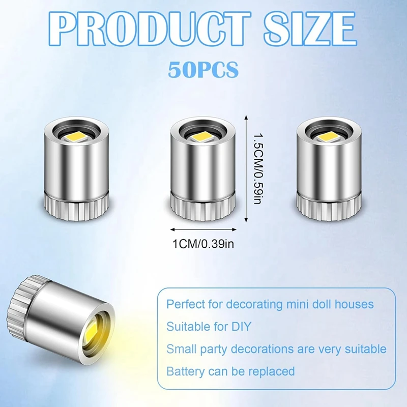 50 Pcs Miniature Led  Mini Electric Lights For Hand Craft Mini Lights For Hand Craft Miniature