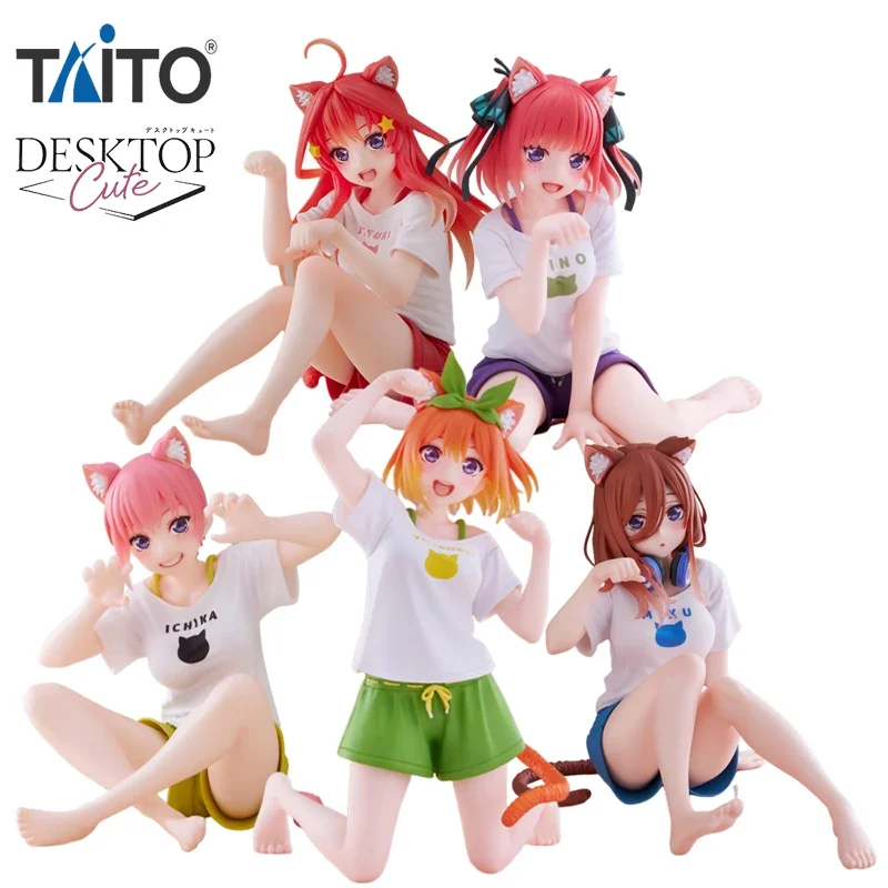 

TAiTO Desktop Cute The Quintessential Quintuplets Nakano Ichika Nino Miku Yotsuba Itsuki Cat Room Wear Ver. Anime Toy In Stock