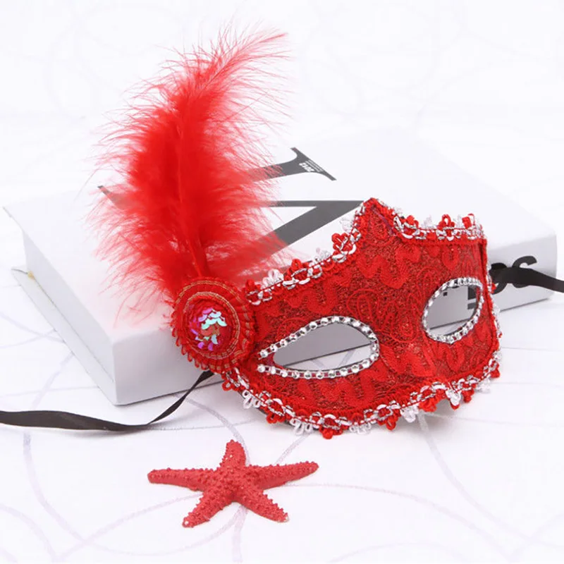 Sexy Ladies Feather Masquerade Ball Mask for Halloween Christmas And Birthday Parties Stage Performance - Elegant Ball Mask