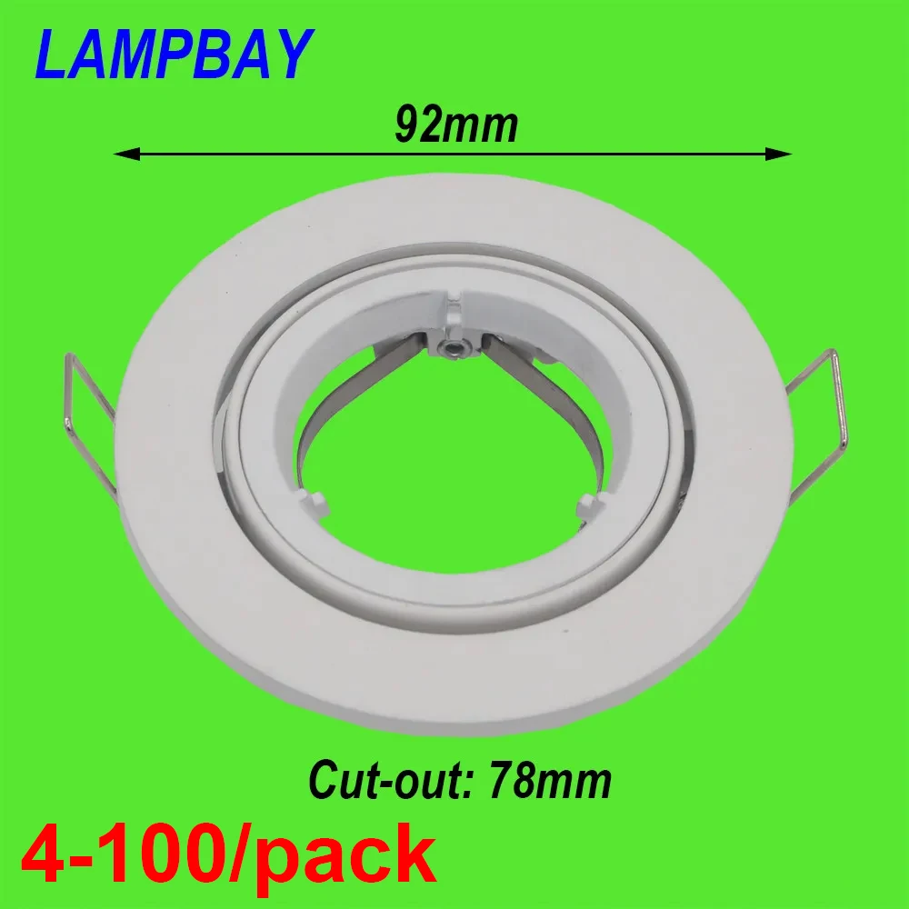 High Quality Aluminum Spotlight Bracket Fitting White GU10 MR16 Downlight Fixtures Lamp Shades for Lighting