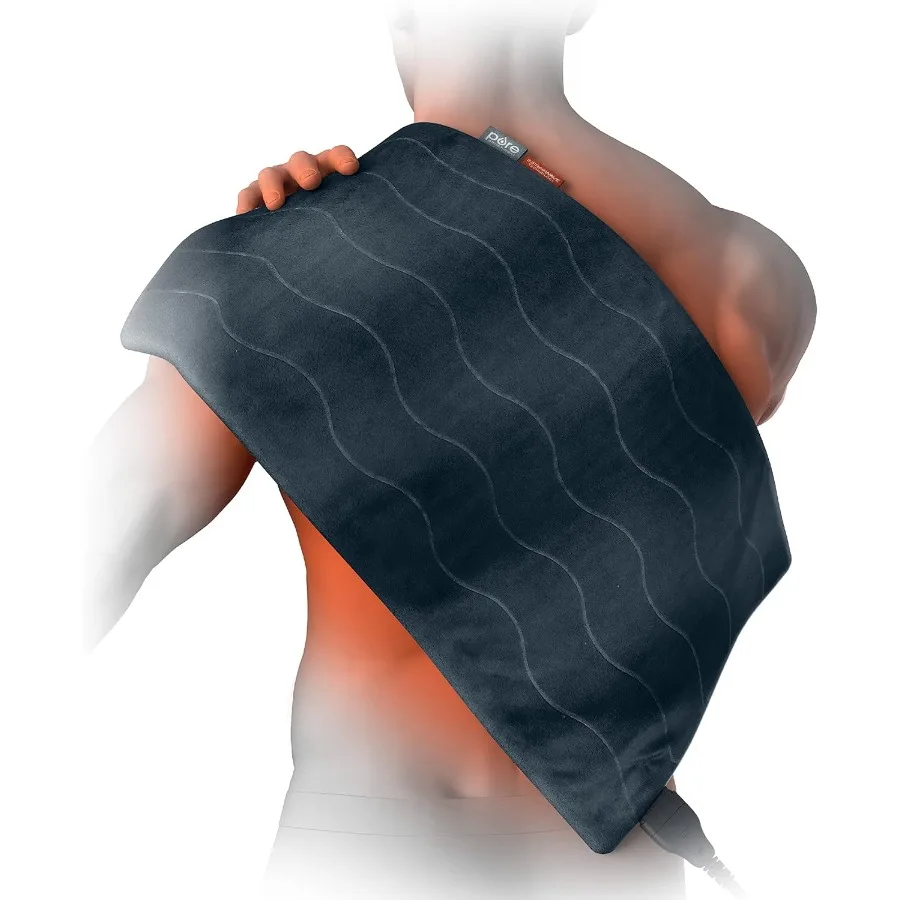 

Pure Enrichment PureRelief Pro Far Infrared XL Heating Pad - Muscle Relief for Back Neck Shoulder and Knee Pain in Athletes 4 H