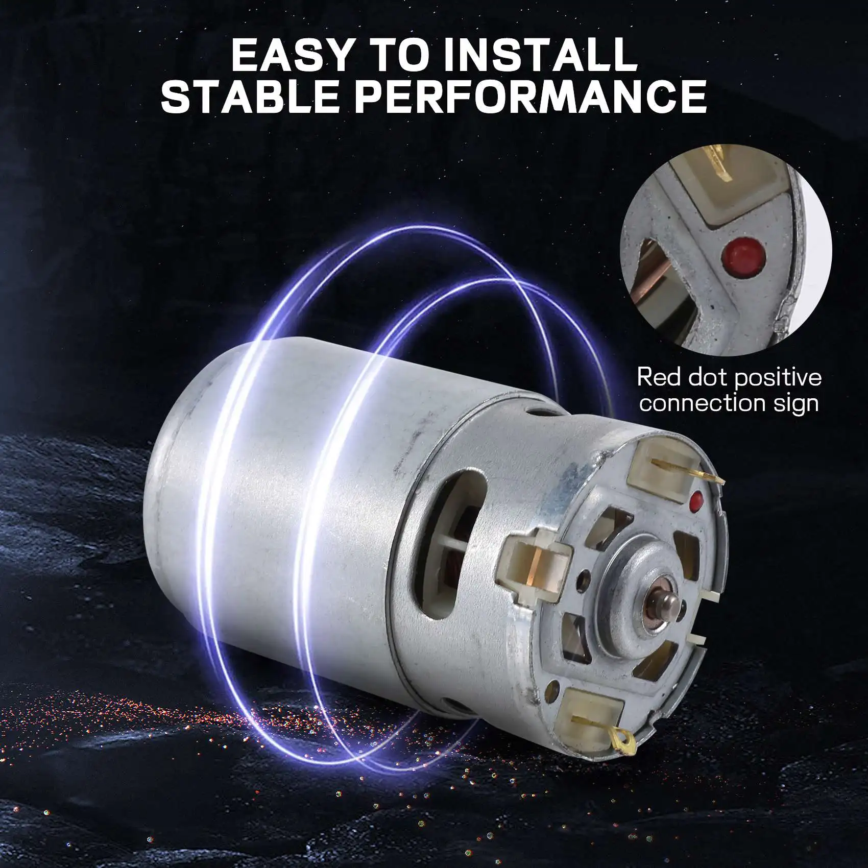 Y42A-DC Motor 18V For Children Electric Car,RC Ride, Baby Car Electric Motor RS550 Gearbox 12 Teeth Engine