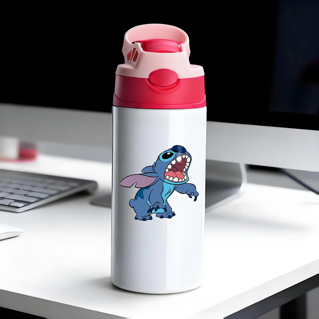 

Disney Mickey Mouse Insulated Cup with Big Eyes and Mouth Blue Body and Pink Ears 304 Stainless Steel Cartoon Straw Cup for K