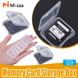 1-10Pcs Transparent Plastic Storage Boxes SD Camera CF Memory Card Case With Cover Phone TF Card Packaging Portable Box Home